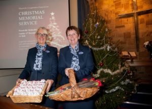 Woodville Co-operative Funeralcare funeral directors Lorraine Walker and Angela Bowyer at the Christmas memorial service